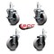 Service Caster Semi Steel Swivel Grip Ring Caster Set 44'' Wheels&7/16'' Stems-2 w/BRK, 4PK SCC-GR20S414-SSS-TLB-716138-2-S-2 - alternate 5